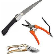 Wishora Store Bahçe Budama Makası Agaç Dal Kesim Testeresi 3 Parçalı Bitki Ağaç Kesim Düzenleme