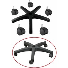 Wishora Store Ofis Koltuğu Için Tekerlekli Yıldız Ayak Ahtapot Koltuk Ayağı 5 Tekerli Üniversal