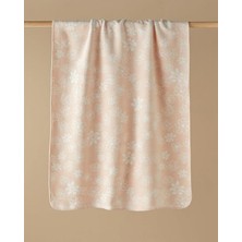 Wishora Store Home Charming Garden Pamuklu Bebe Battaniye 100X120 cm Pudra