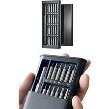 Wishora Store 25 Parça Çelik Hassas Mekanik Kutulu Bits Tornavida Seti, Saatçi Tornavidası, Manyetik Mıknatıslı, Yıldız, Düz, Torx Uçlu, Gözlük, Saat, Dizüstü Bilgisayar, Tablet, Cep Telefonu, Kamera Tamiri Için