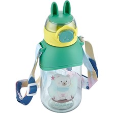 Wishora Store Boyun Askılı Pipetli Kilitli Kapak 650 ml Okul Su Matarası 3 Renk