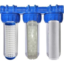 Wishora Store Bina Girişi Su Arıtma 3 Lü Filtre Seti - Daire Girişi Su Filtresi