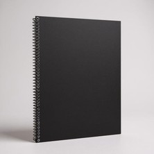 Wishora Store Tanıtım Çizgili Spiralli Not Defteri, A4 Boyut (21X29,7 Cm), 60 Yaprak, 90GR. Ivory Kağıt, Ofis Için Ideal (Siyah Kapak)