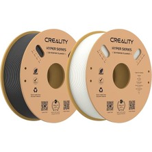 Wishora Store Hyper Pla Filament Paketi 1,75 mm 2 Kg, K1 Max/ender 3 V3 Se/ke Için, 3D Yazıcı Filamenti, Pla Yüksek Hız Için Geliştirilmiştir, Boyut Hassasiyeti ± 0,03 mm (Siyah ve Beyaz, 2'li Paket)