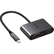 Wishora Store Swapp SW-U516 4K@30Hz Typec To HDMI + VGA Adaptör