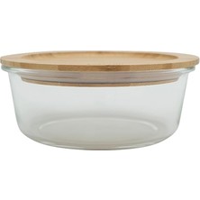 Wishora Store Bamboo Yuvarlak Saklama Kabı 950 Cc, Tekli