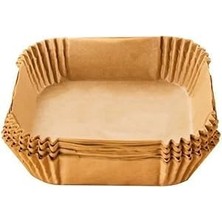 Wishora Store Airfryer Pişirme Kağıdı, Fritöz Yağlı Kağıdı, Yanmaz Kağıt 50 Adet (Kare) Bowl 1.sınıf