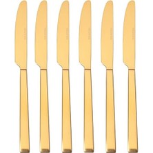 Wishora Store Quantum Mat Altın Tatlı Bıçağı 24 cm 6 Adet
