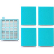 Wishora Store Hepa Filtre Seti + 4 Adet Sünger Philips Fc 9323-07 Power Pro ile Uyumlu