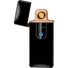 Wishora Store USB Şarjlı Kapaklı Dokunmatik Elektronik Çakmak