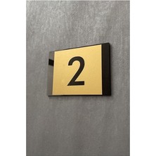Wishora Store Gold Tasarım Kendinden Yapışkanlı Daire Kapı Numarası -2