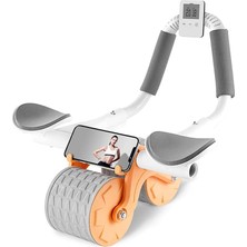 Wishora Store Karın Kası Göbek Eritici Abdominal Ab Roller Telefon Tutuculu Sayaçlı Turuncu