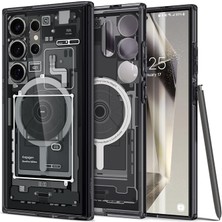 Wishora Store Galaxy S24 Ultra ile Uyumlu Kılıf Ultra Hybrid Onetap Metal Ring Magfit Zero One - ACS07298