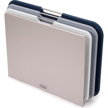 Wishora Store Joseph 60147 Nest Büyük 3'lü Kesme Tahtası Seti, Gri/mavi