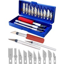 Wishora Store Kretuar Seti 13 Parça 1 Paket Plastik Kutulu Neşter Seti Gravür Ahşap Oyma Kesme Çelik Bıçak Seti Hobi