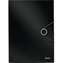 Wishora Store Solid Ince Lastikli Dosya, 150 Sayfa Kapasiteli, Siyah, 45631095