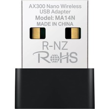 Wishora Store MA14N | AX300 Mbps Nano USB Wi‑fi 6 Adaptör | Kolay Kurulum | Windows & Linux Uyumlu | Tak‑çalıştır