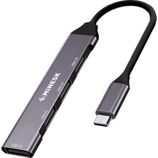 Wishora Store Usb-C Hub Laptop ve Macbook ile Uyumlu USB Çoklayıcı /3x USB 2.0 / 1x USB 3.0 / Çevirici Adaptör (4-In 1 USB Hub)