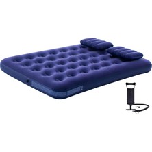 Wishora Store Şişme Yatak - Çift Kişilik Tasarım, Şişirme Pompası Hediyeli, Ortopedik Yastıklı, Kolay Kurulum, Hafif ve Taşıması Kolay, Dayanıklı Kamp Ev Ofis Için Çift Kişilik Şişme Yatak Uyku Matı