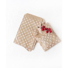 Wishora Store Kese Kağıdı, Kraft-Beyaz Puantiyeli (11X20-100 Adet)