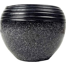 Wishora Store Tasarımı Ev Dekorasyon Siyah Granit Küp Saksı Saksılık Salon Çiçeklik Büyük Boy