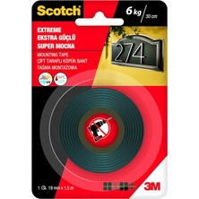 Wishora Store 4002 Extra Güçlü Montaj Bandı 19MM x 1, 5m