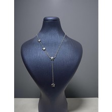 JUVENICAN Çelik Yıldızlı Y Kolye Beyaz M3