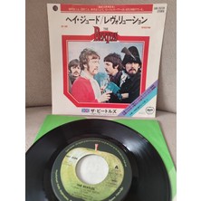 Plakperest The Beatles - Hey Jude / Revolution - Japonya 1977 Basım Nadir 45LIK Plak 2.el