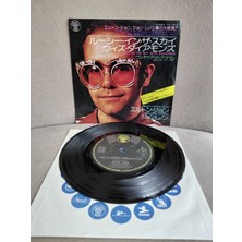 Plakperest Elton John / John Lennon - Lucy In The Sky With Diamonds - 1974 Japonya  Basım 45 ’lik Plak-2.el