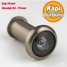 Htm Yapı Kalite Kapı Dürbünü Saten 50-75 mm 14 mm Delik Çapı Güvenlik Gözetleme Aparatı Metal Gövde