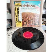 Plakperest Usa For Africa –  We Are The World - 1985 Japonya Basım Maxi-Single Plak -Obi’li-2.el