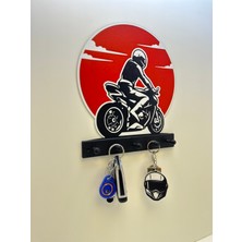 3dpazarıcom 3D Dekoratif Motorcu Anahtar Askılığı V1