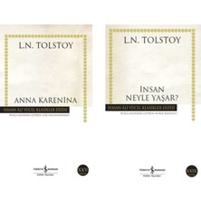 Iş Bankası Kültür Yayınları -Tolstoy -Anna Karenina- Insan Neyle Yaşar?-(2 Kitap Set)