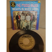Plakperest Moody Blues - Nights In White Satin 1980 Belçika  Basım 45LIK Plak Dönem Plak
