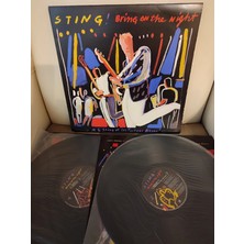 Plakperest Sting – Bring On The Night - 1986 Ingiltere Basım - 33LÜK Double 2xlp Plak-2.el