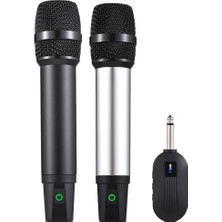 Wishora Store Kablosuz El Mikrofonu ve Alıcısı ile Profesyonel Uhf Kablosuz Mikrofon Sistemi Mikrofon Video Canlı Yayın Röportajı Için 16 Kanal Şarkı Söyleme Partisi