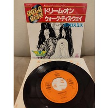 Plakperest Aerosmıth  -  Dream On / Walk This Way  - Nadir 1977 Japonya Basım  45’lik Plak Dönem Plak
