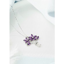 Çekirdek Jewelry 925 Ayar Gümüş Mortaşli Buket Kolye