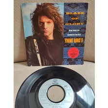 Plakperest Bon Jovı  Blaze Of Glory 1990 Hollanda Basım 45 Lik Plak 2.el