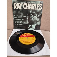 Plakperest Ray Charles – L’authentique - Ray Charles - 1965 Fransa Basım 45 Lik Ep Plak - 2. El