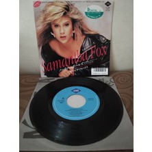 Plakperest Samantha Fox  ‎– Naughty Girls (Need Love Too)  - 1988 Japonya  Basım 45LIK Plak-2.el