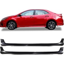 Hasakman Toyota Corolla Twin Yan Marşpiyel Seti Plastik 2 Adet Mat Siyah 2013 2014 2015 2016 2017 2018 Karlık+Ek+Bodykit