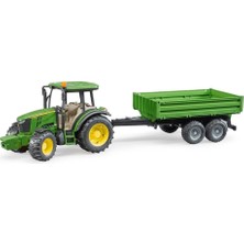 Butik Bfs John Deere 5115M Traktör ve Römork Eğlenceli Tasarım ile Sınırsız Yaş Aralığına Uygun