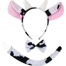 Butik Bfs Inek Kostüm Aksesuar Seti 3 Lü - Taç Papyon Kuyruk