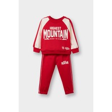 DeFacto 2'li Takım Baskılı Sweatshirt Eşofman Altı Erkek Bebek G6299A526SP