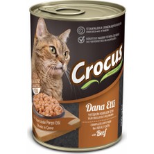 Ozlstor Crocus Yetişkin Kedi Dana Etli Yaş Mama 400 gr x 6 Adet