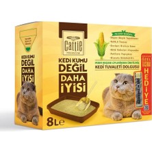 Cattie Süper Topaklanan Mısır Koçanı Kedi Tuvaleti Dolgusu 8 L
