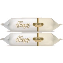Sleepy Islak Havlu Mendil 90 Yaprak (2 Li Set) Beyaz Sabun Kokulu Plastik Kapaklı (180 Yaprak)