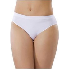 Sistina Ozlstor Beyaz Kadın Dikişsiz Külot Korse - 730 - Beden M