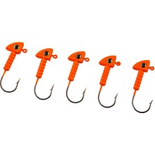 Savex Jighead - Zoka - Kurşunlu Olta Iğnesi - (Xh-A 06) - Turuncu - 8 gr - 5 Adet